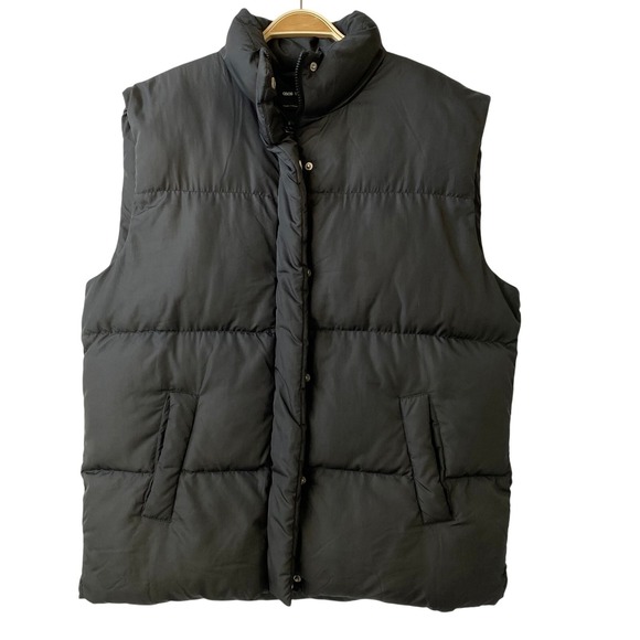 ASOS Weekend Collective Puffer Vest Jacket Women Size 0 Black Gorpcore Sports - Picture 1 of 11